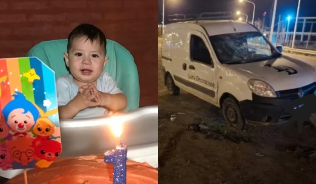 Menino em aniversário.