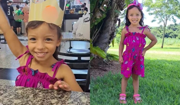 Menina morta no quintal de casa