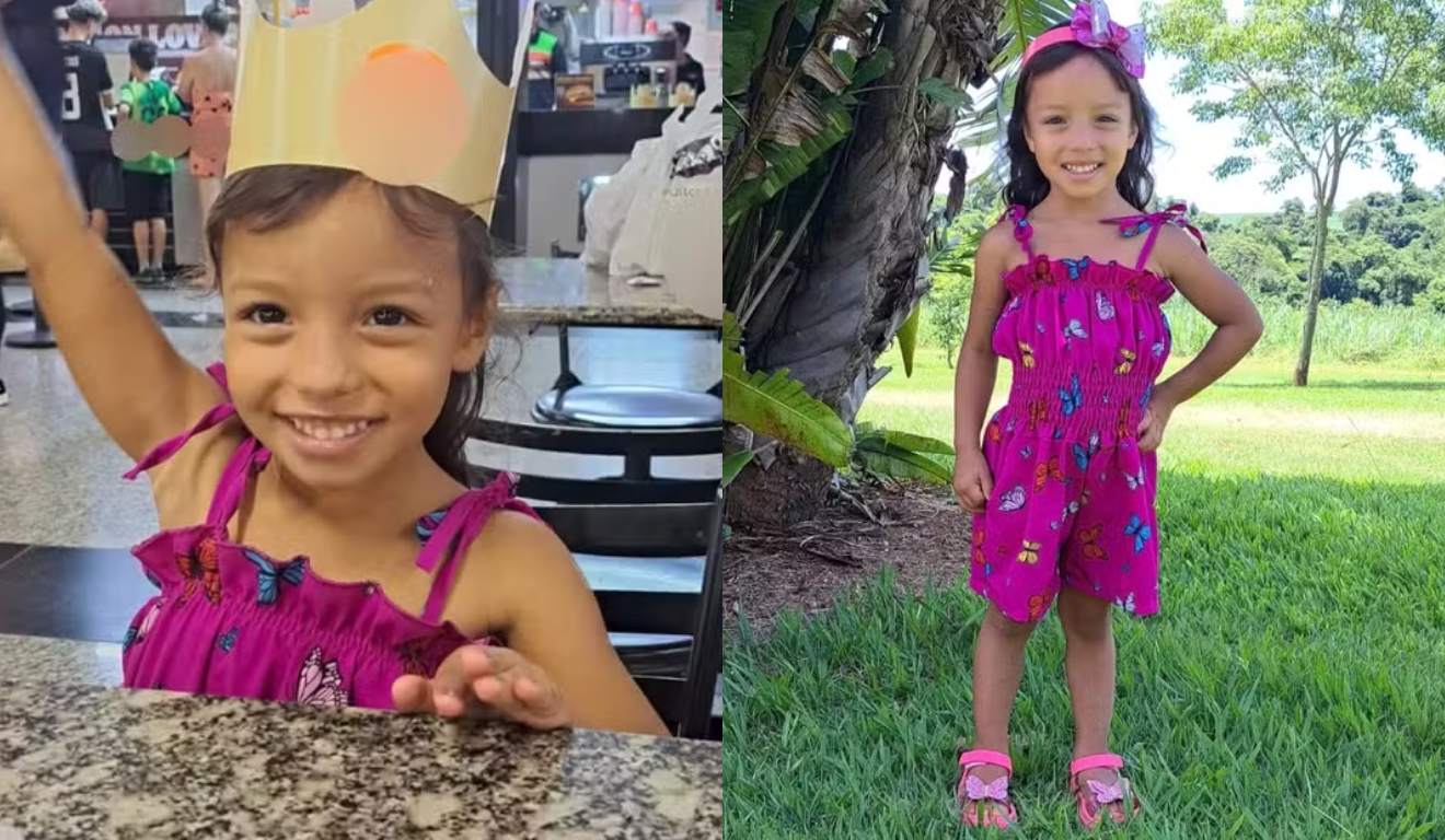 Menina morta no quintal de casa