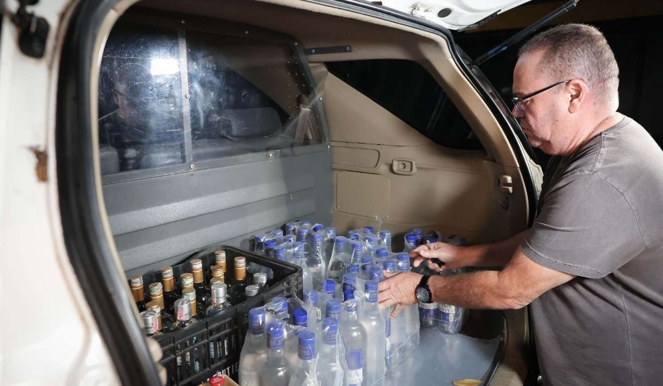 garrafas de bebida alcoólica