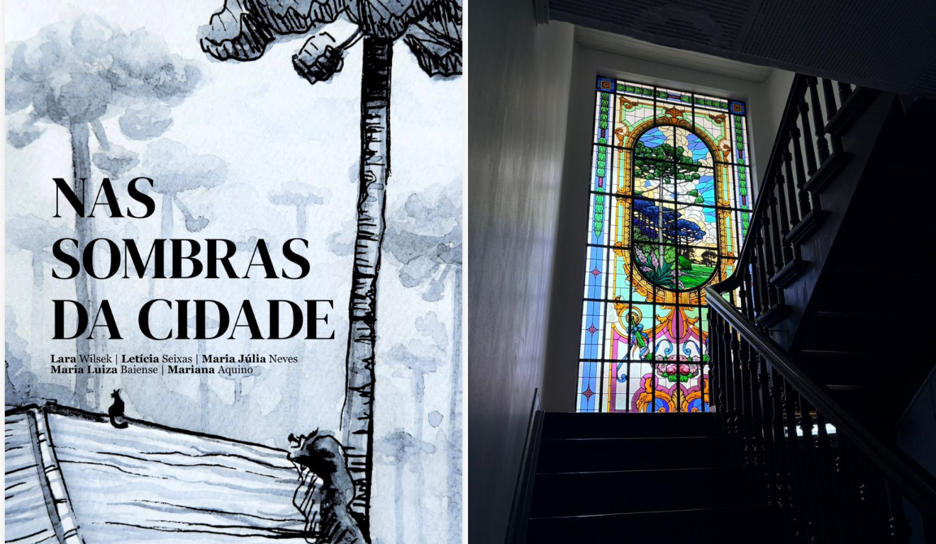 Imagem da capa do livro e de um dos locais investigados.