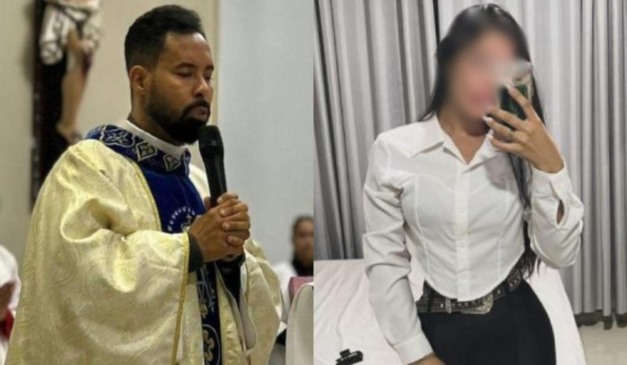 Padre ao lado de jovem