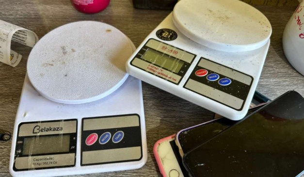 Balanças usadas para o tráfico de drogas