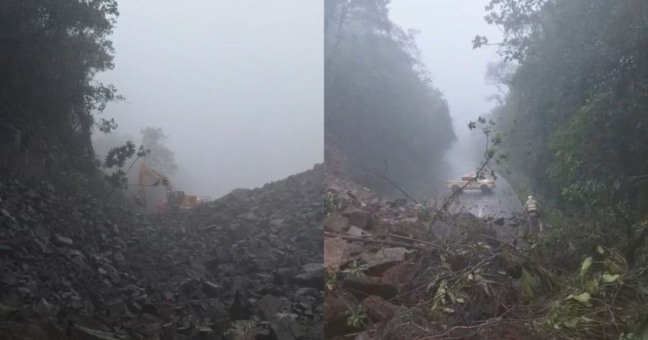 Serra Dona Francisca interditada após explosões