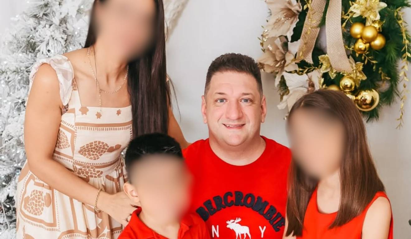 Técnico Rodrigo Soares Corrêa em foto com a família