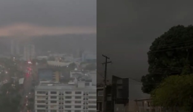 foto do temporal em Cascavel