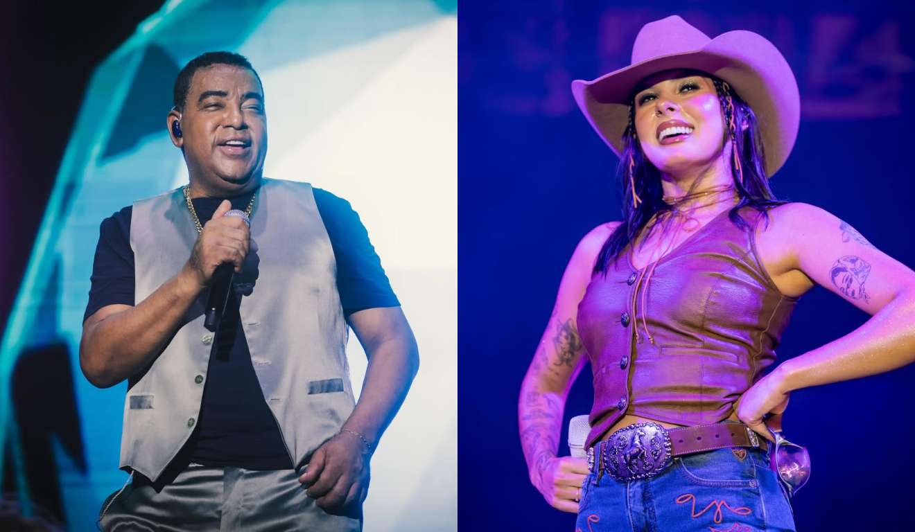 Luiz Carlos do Raça Negra e Ana Castela em montagem