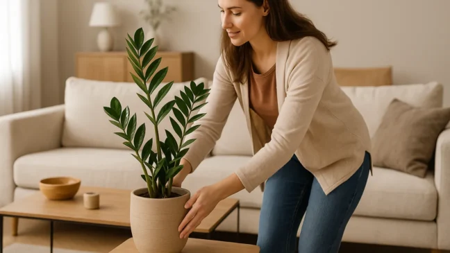 zamioculca na decoração