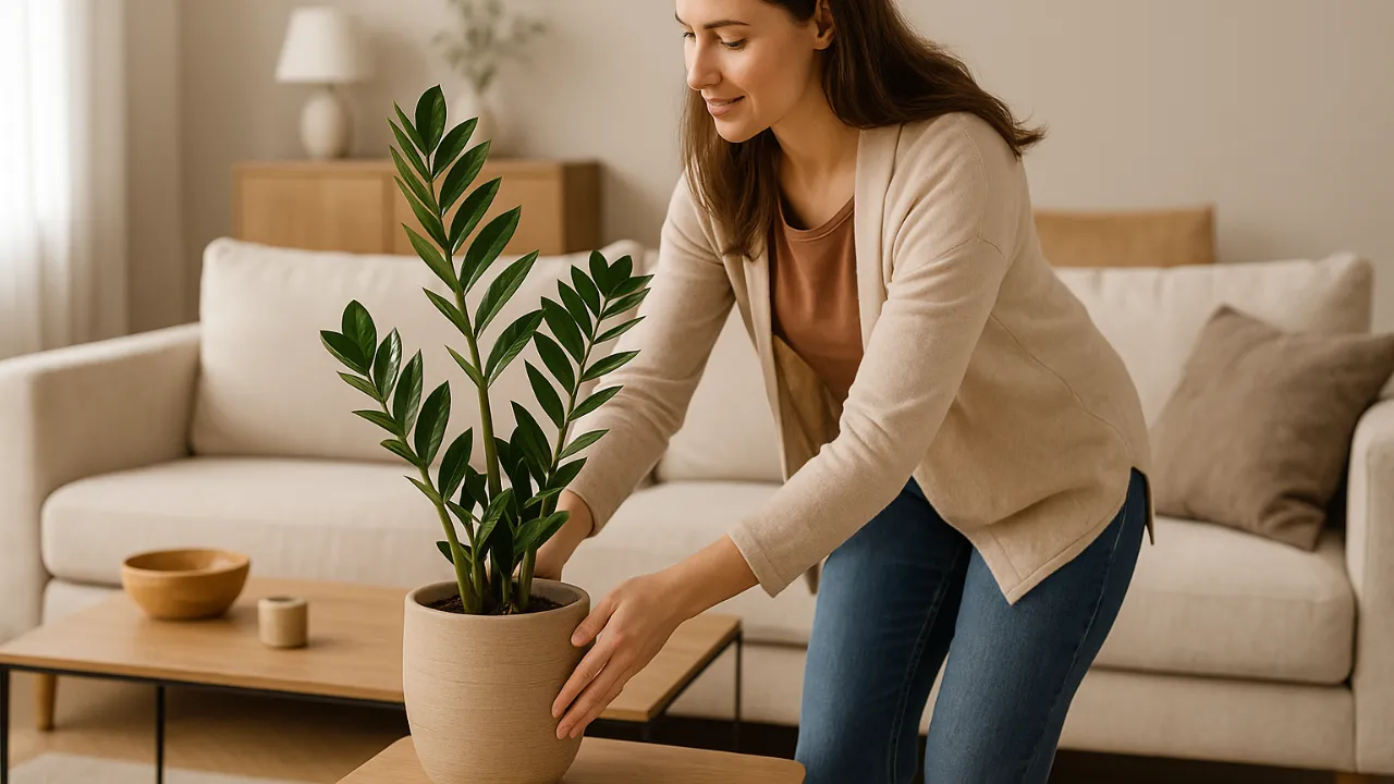 zamioculca na decoração