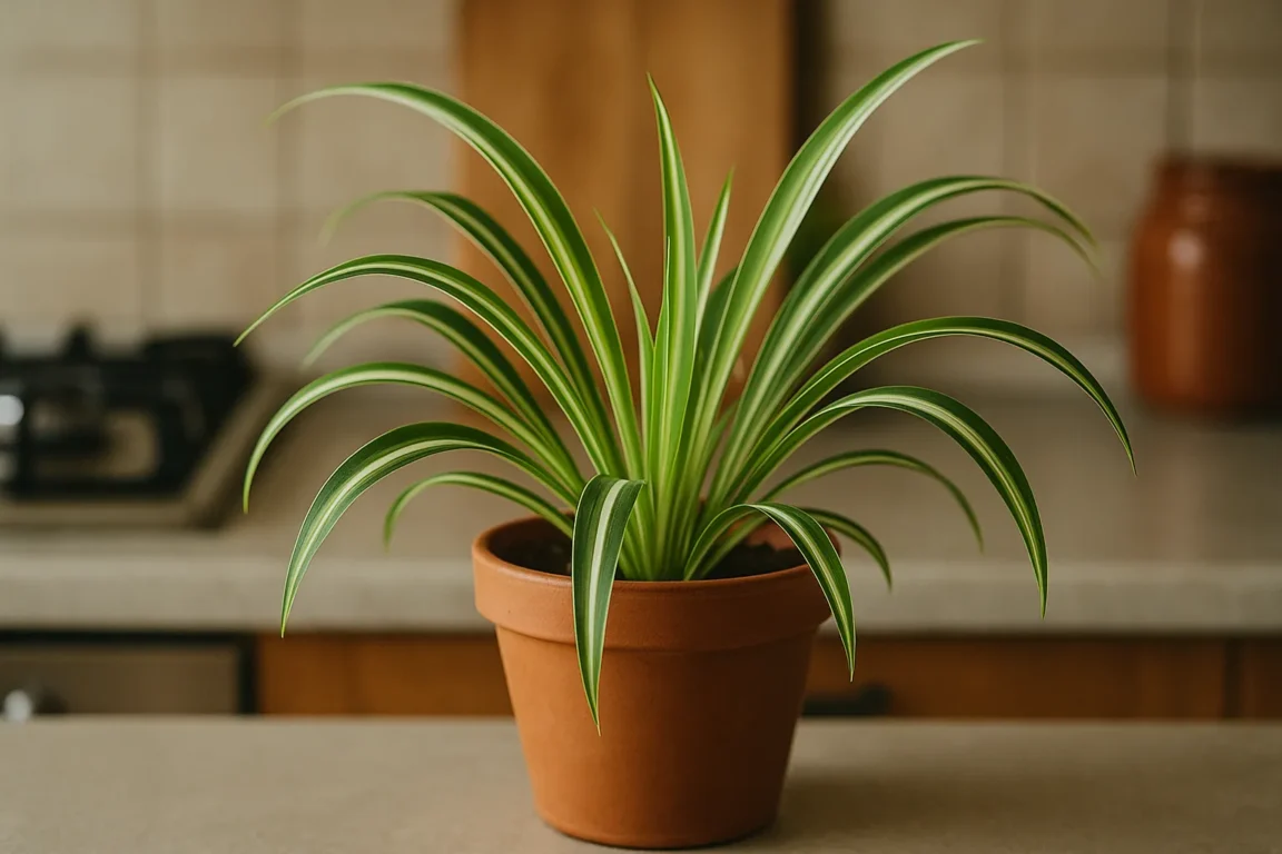 4 razões para cultivar clorofito na cozinha e purificar o ar de forma natural