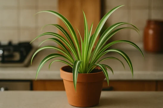 4 razões para cultivar clorofito na cozinha e purificar o ar de forma natural