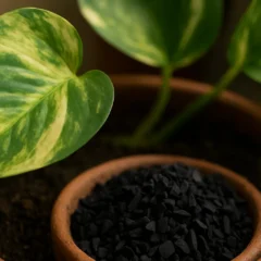 Carvão ativado na jiboia