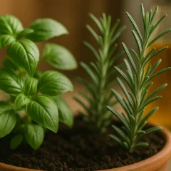 Como usar vinagre de maçã na sua hortinha de manjericão e alecrim