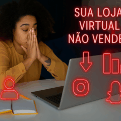 arte gerada por IA para representar falta de venda no e-commerce