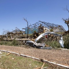 Imagens da destruição de Rio Bonito do Iguaçu, a cidade mais afetada pela passagem de um tornado no Paraná.