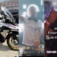 Colagem de fotos da rede social do homem que brigou com o deputado Renato Freitas