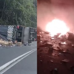 local do acidente na BR-376 no PR