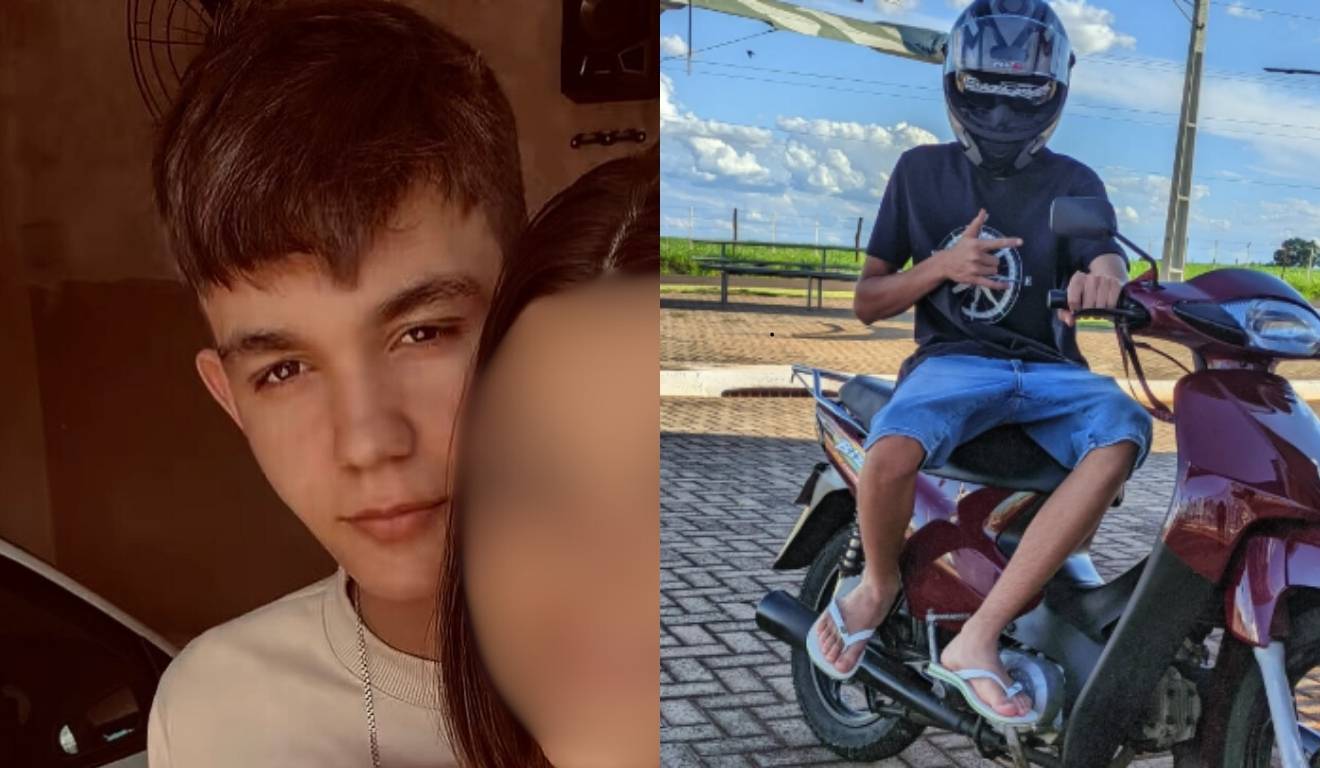 adolescente que bateu a moto em cima da moto e com a namorada