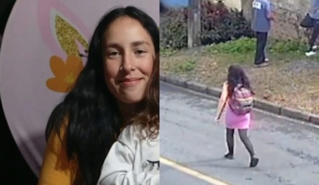 Adolescente que desapareceu após família proibir namoro com criança no colo e última vez que foi vista em rua em montagem