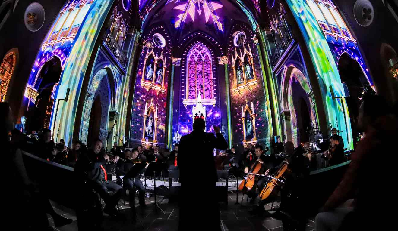 Catedral de Curitiba durante o natal de 2024