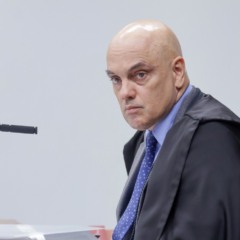 Ministro Alexandre de Moraes durante o julgamento do grupo 3 da trama golpista no STF