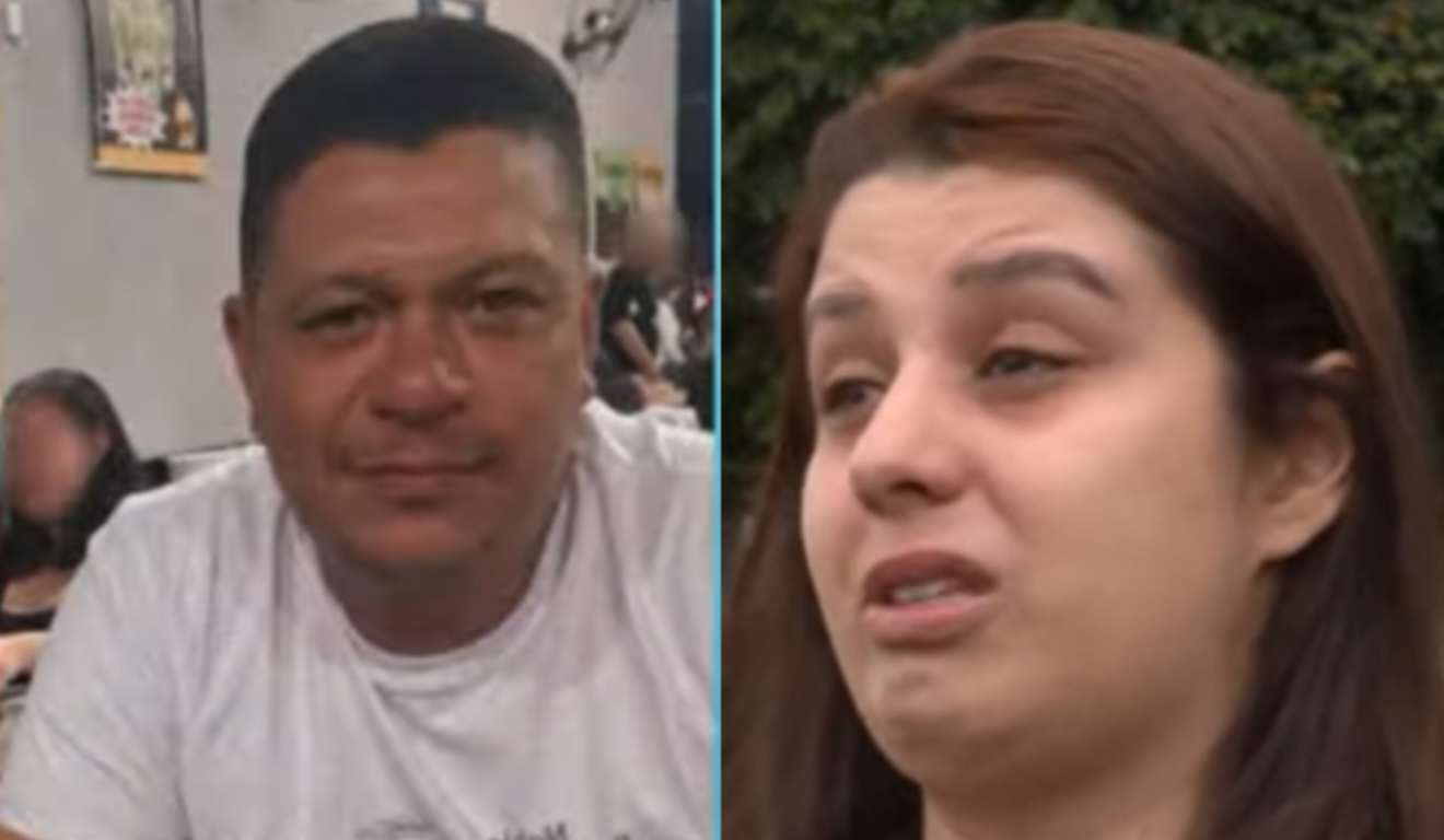 Colagem de fotos do casal Anderson Santana e Kauana, esposa dele