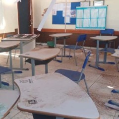 imagens de escola em rio bonito do iguaçu, no paraná, após tornado