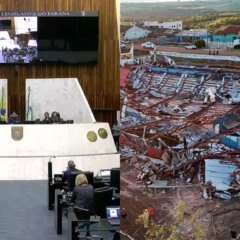 foto da cidade de rio bonito do iguaçu destruída pelo tornado