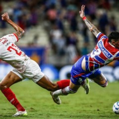 No primeiro turno o Fortaleza venceu o Bragantino por 3x1.