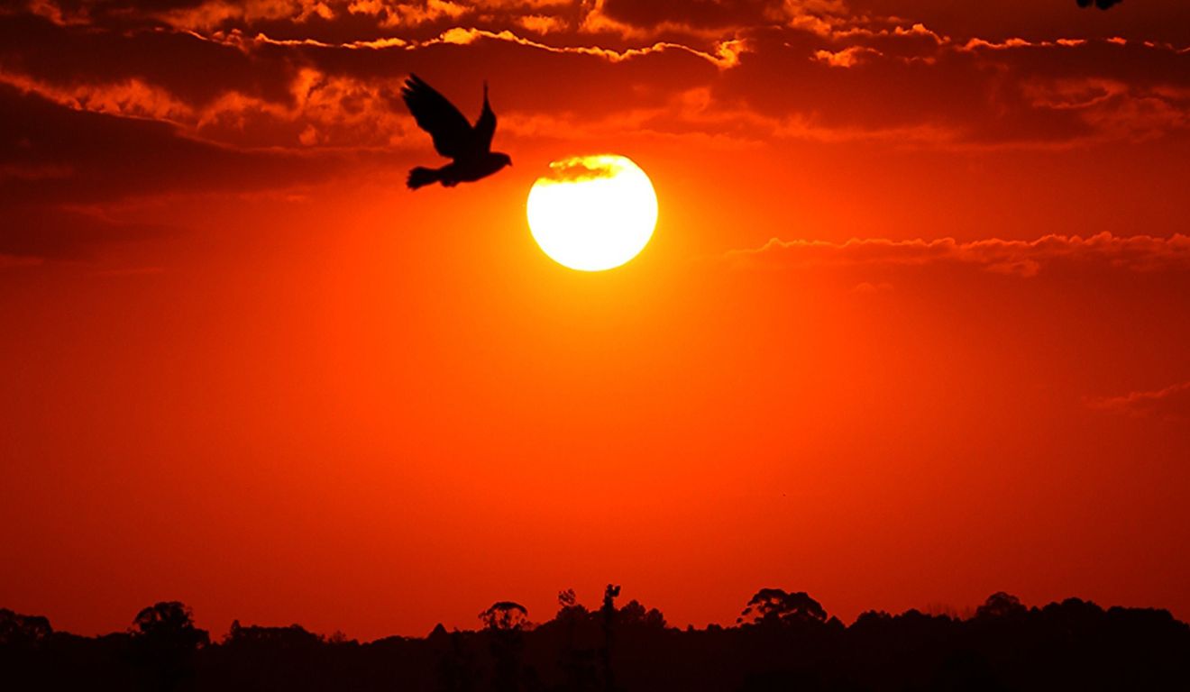 foto do sol para ilustrar calor no paraná
