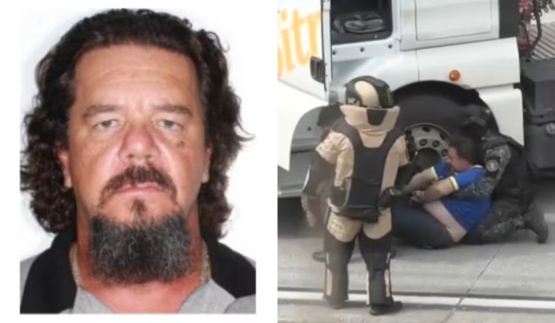 Caminhoneiro que ficou amarrado em caminhão no Rodoanel