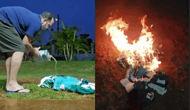 Torcedor ficou revoltado com a derrota. (Foto: Reprodução/ Redes sociais)