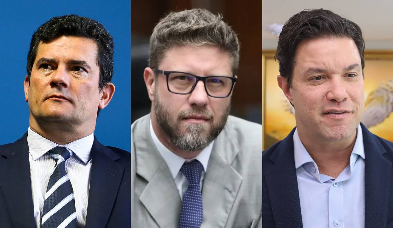 Senador Sérgio Moro, deputado Requião Filho e secretário Guto Silva são pré-candidatos ao governo do Paraná em 2026