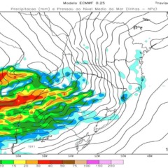 Ciclone intenso pode se formar sobre o Sul do Brasil e trazer alto risco de chuva e ventos fortes no fim da semana