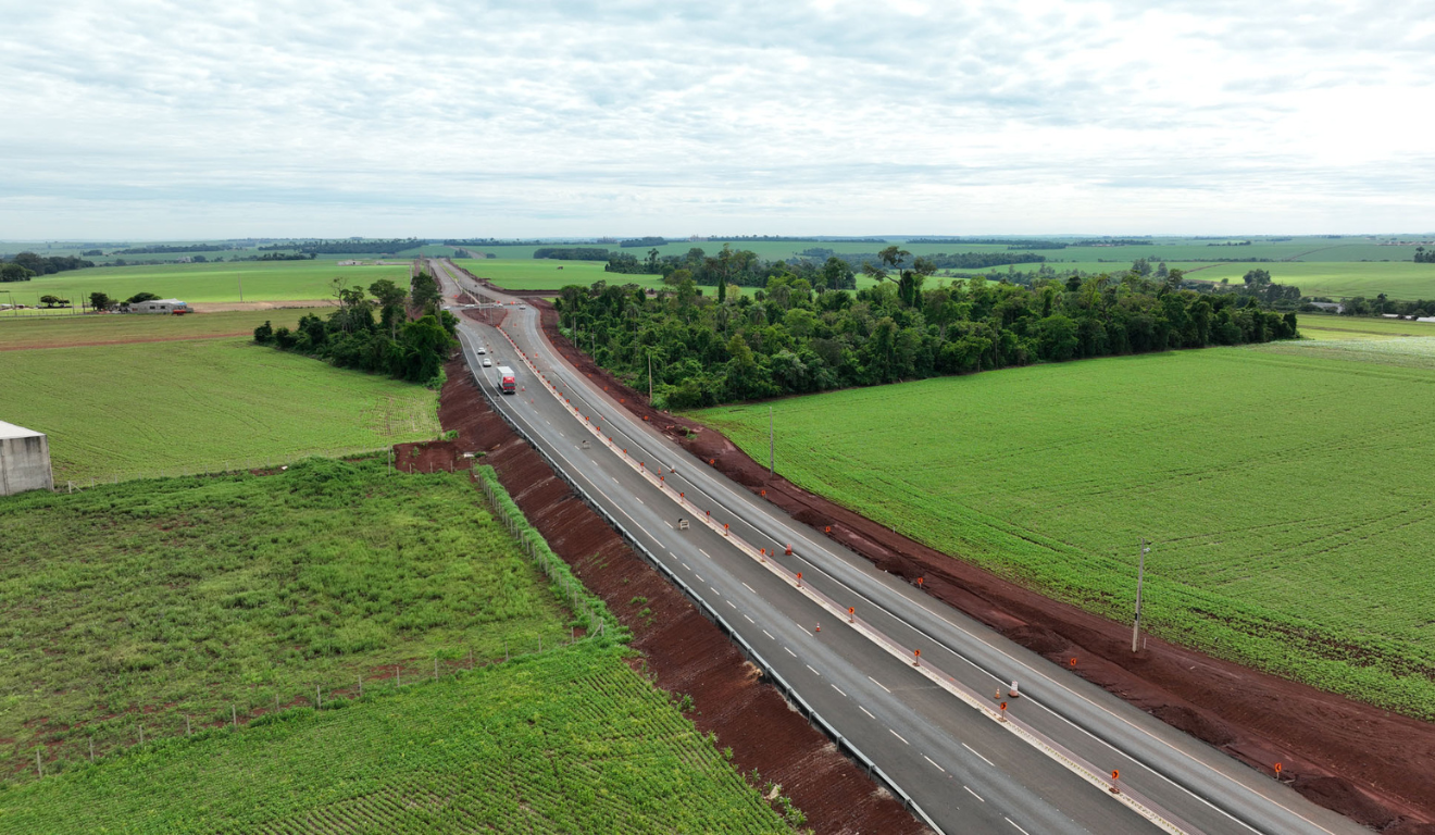 contorno de Palotina visto de cima, no km 81