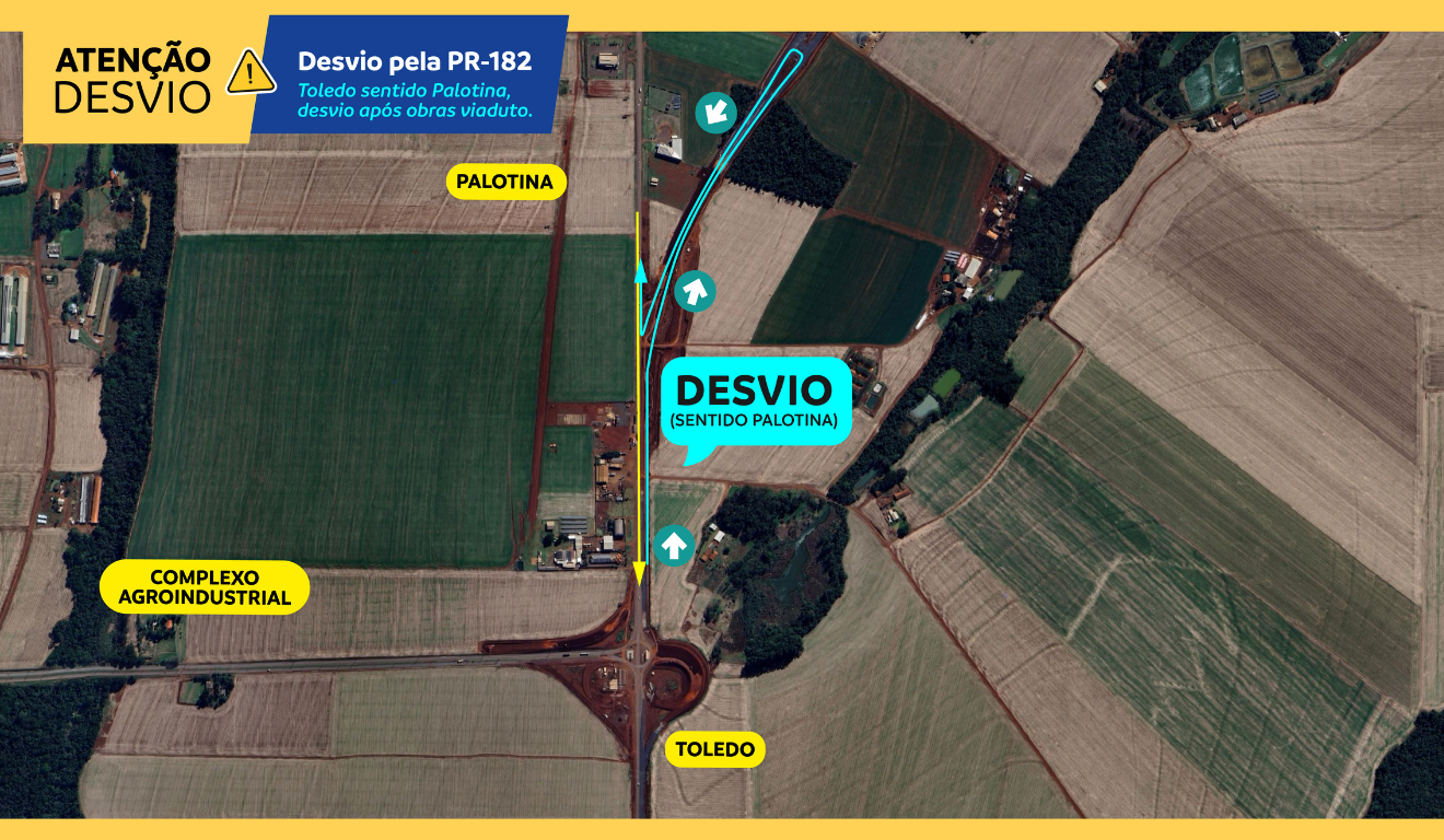 projeto do desvio do contorno viário de palotina, no km 81