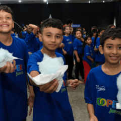 crianças do programa cooperjovem da C.Vale