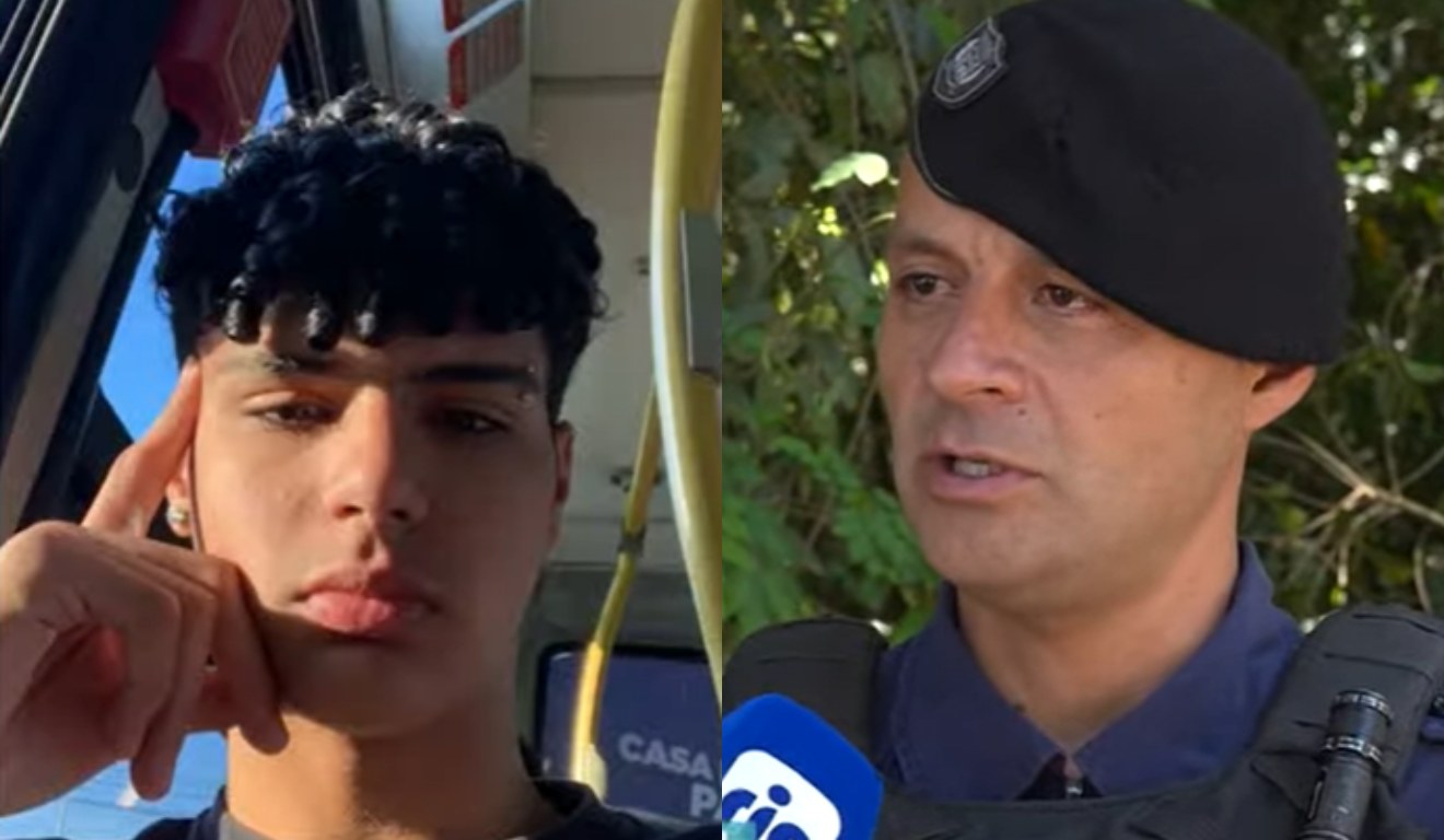 Colagem com foto de Davi Emanuel e o guarda municipal Cassiano Voudan