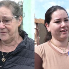 Colagem com fotos de Marilda Almeida Risse e Tatiane Risse, parentes de vítima de tornado no Paraná