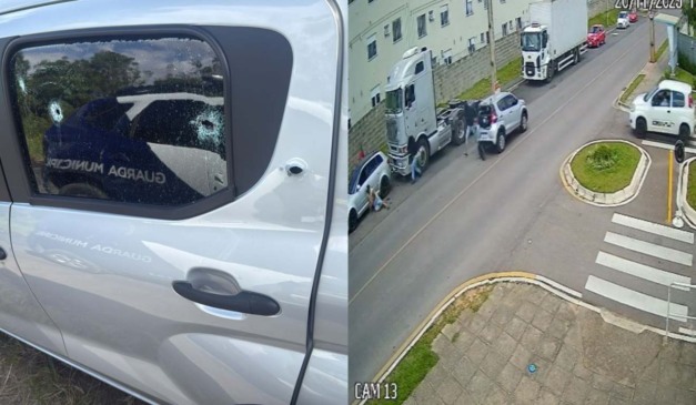 colagem com EXECUÇÃO EM ARAUCÁRIA: TIROS EM PLENA LUZ DO DIA NO BAIRRO CAPELA VELHA