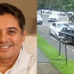 Montagem de fotos mostra como ocorreu acidente que vitimou o médico Fábio Tokunaga em Maringá