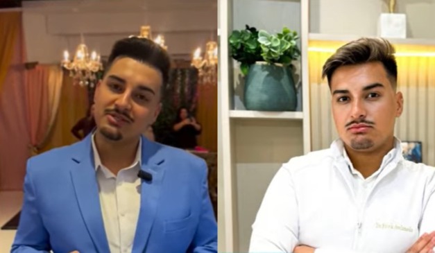 colagem com fotos do falso biomédico de curitiba