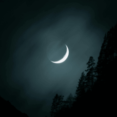 Imagem ilustrativa da lua crescente.