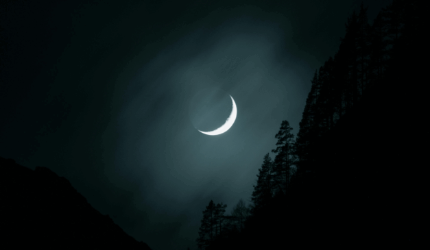 Imagem ilustrativa da lua crescente.