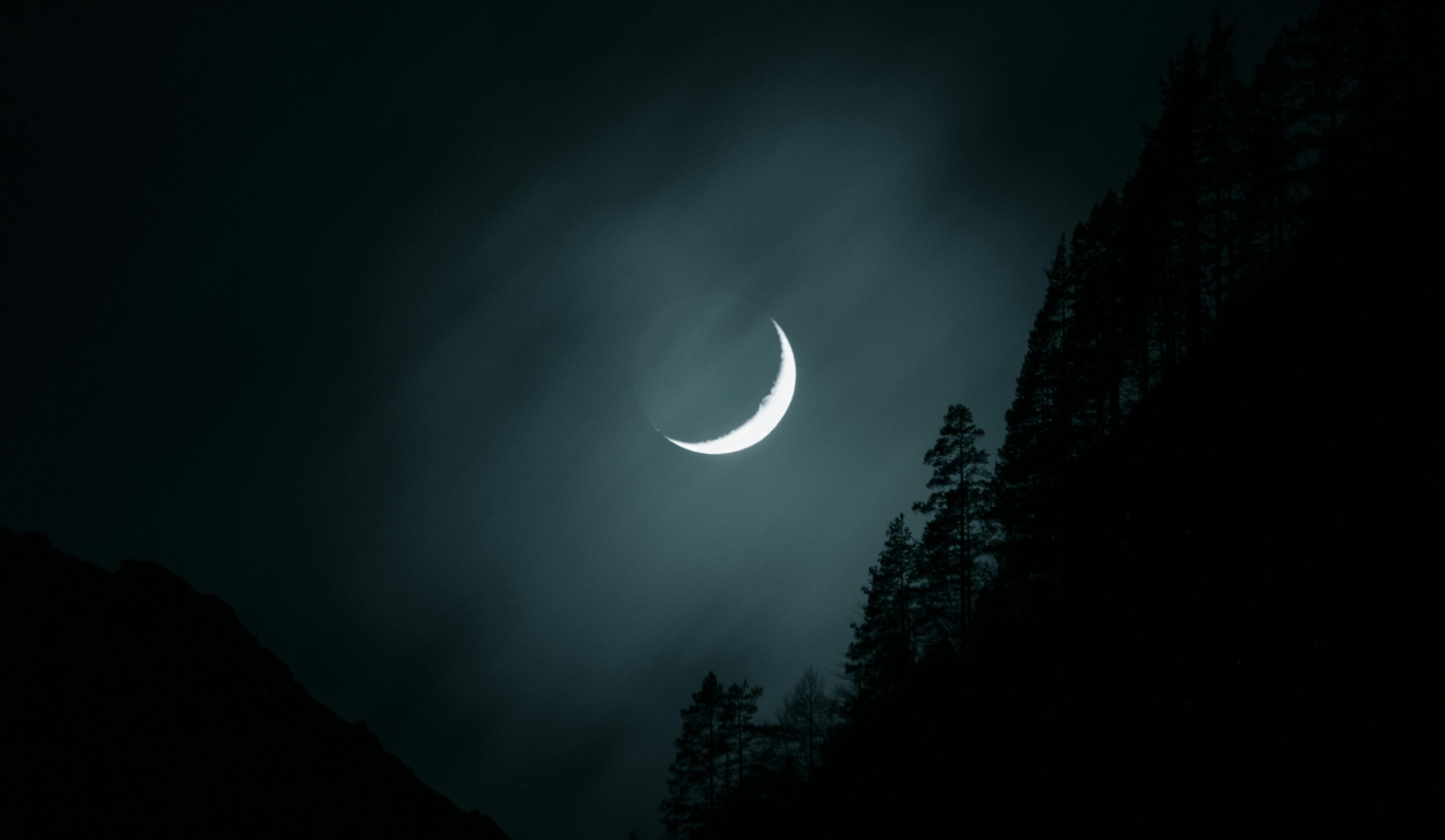 Imagem ilustrativa da lua crescente.