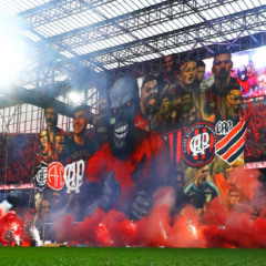 Mosaico da torcida do Athletico no jogo com maior público no ano. (Foto: José Tramontin/athletico.com.br)