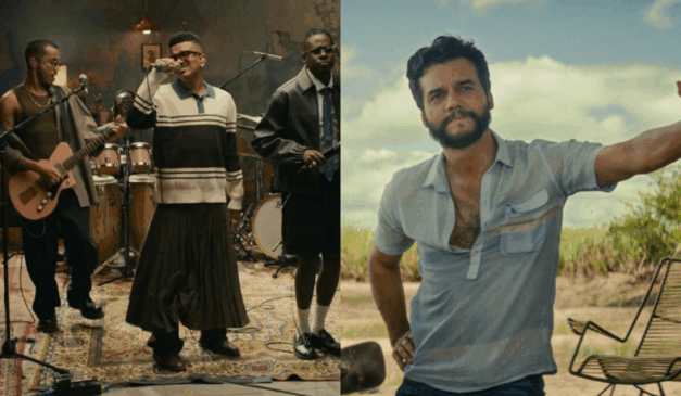 Imagem de Os Garotin e Wagner Moura.