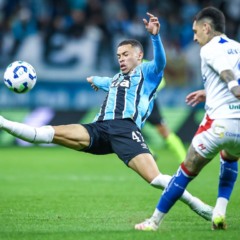 Lance de Grêmio x Fortaleza, pelo Brasileirão