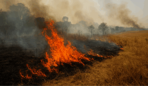 queimada em região de mato