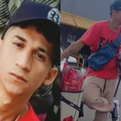 colagem com fotos de Antônio Meireles, que morreu dentro da própria casa, na frente da esposa grávida e da filha de quatro anos.